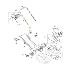 AL3420Li ORIGINAL STIGA models lawnmower upper knob kit 118811203/0