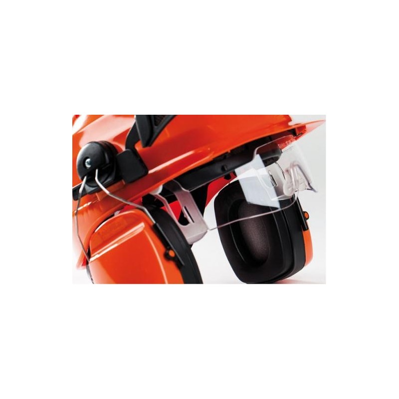 Helmet with integrated goggles visor and ear protection