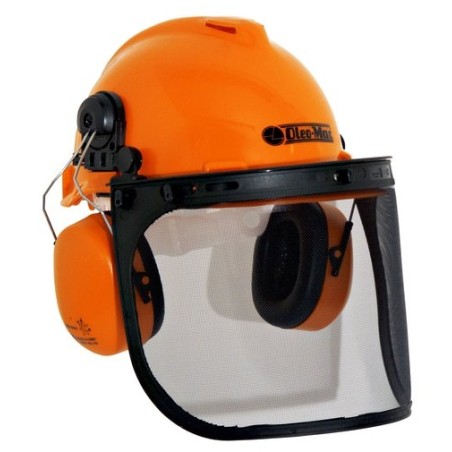 Protective helmet with mesh visor and earphones 3155012 Original Oleomac Efco | Newgardenstore.eu