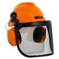 Protective helmet with mesh visor and earphones 3155012 Original Oleomac Efco