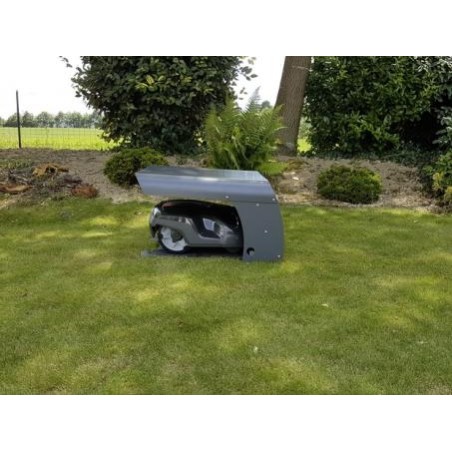 Aluminium shed compatible with ALKO SOLO 700 - AMBROGIO L 15 robotic lawnmower