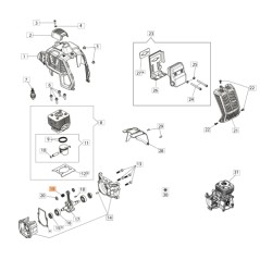 Gabbia a rulli decespugliatore modelli BCH250S ORIGINALE OLEOMAC 3037031R