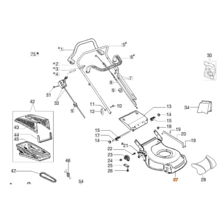 GV53TK ALLROAD ORIGINAL OLEOMAC 66070841R modèles de carter de tondeuse | Newgardenstore.eu