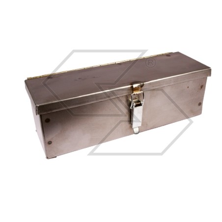 Caja de herramientas rectangular de chapa para tractor cód. A01998 | Newgardenstore.eu