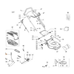 Impugnatura tagliaerba modelli GV53TK ALLROAD ORIGINALE OLEOMAC 66070954R