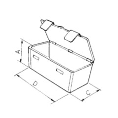 Werkzeugkasten aus Kunststoff mit Griff, Code A01887