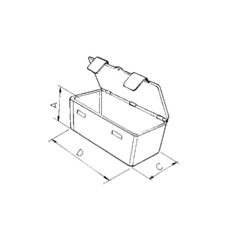 Caja de plástico con asa código A01887