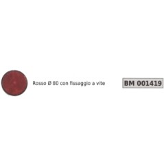 Catadiottro rosso diametro 80 con fissaggio a vite codice 001419 | Newgardenstore.eu