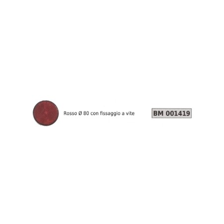 Réflecteur rouge Ø 80 avec fixation à vis code 001419 | Newgardenstore.eu