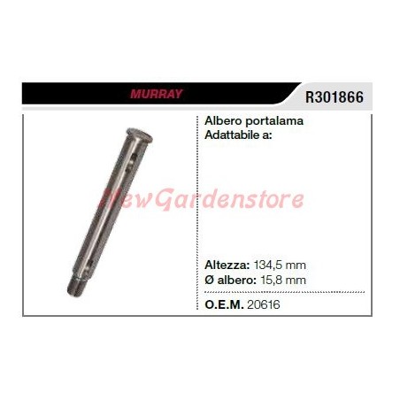 MURRAY lawn tractor lawn mower mower shaft R301866 | Newgardenstore.eu