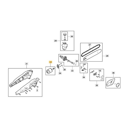 Assieme motore potatore modelli AMT20LiKit ORIGINALE STIGA 118811138/0 | Newgardenstore.eu