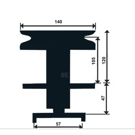 Supporto lama con puleggia trattorino PARTNER HUSQVARNA piatto 96 e 112 cm