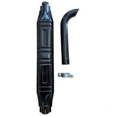 Kit de silencieux pour tracteur Fiat New Holland série Oro 80 90 TK et Winner F100 type carré avec borne incurvée 450 mm - OM...