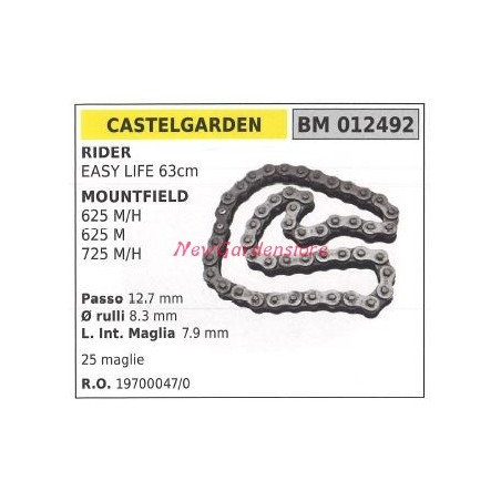 CASTELGARDEN transmission drive chain lawn mower mower 012492 | Newgardenstore.eu