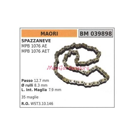 MAORI quitanieves cadena de transmisión MPB 1076 AE 039898 | Newgardenstore.eu