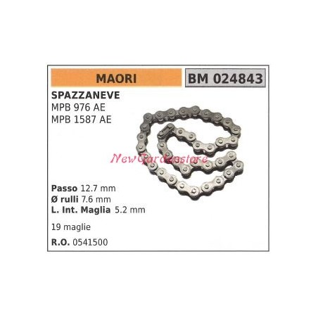 MAORI snowplough transmission drive chain MPB 976 AE 024843 | Newgardenstore.eu