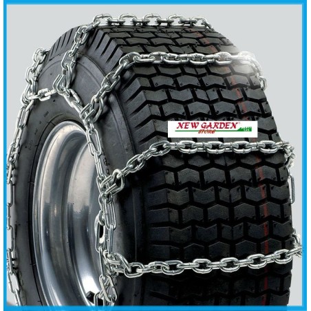 Pair of lawn tractor tyre wheel snow chains size 23x10.50-12 PEERLESS | Newgardenstore.eu