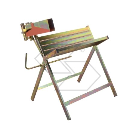 Support de coupe de bois en tôle galvanisée avec pince pour tronçonneuse | Newgardenstore.eu