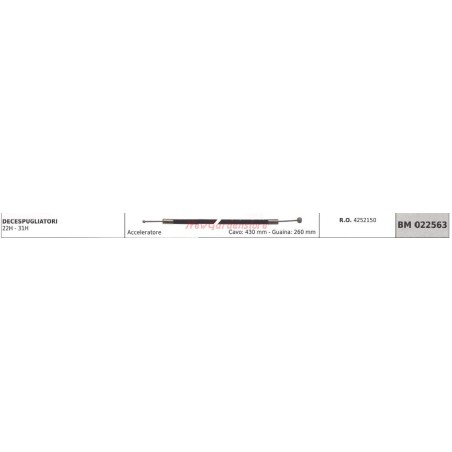 GGP-Gaszug für Freischneider 22H 31H 022563 | Newgardenstore.eu