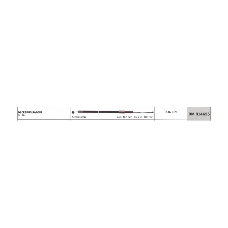 GREEN LINE Beschleunigungskabel GL 26 Freischneidegerät Kabel 462 mm Hülle 402 mm