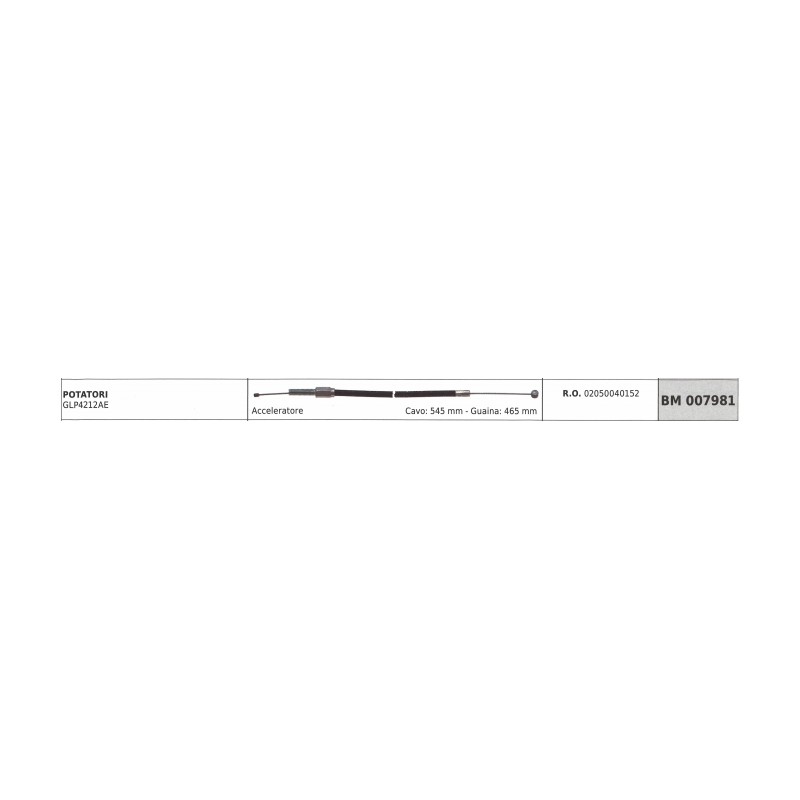 GREEN LINE Astschere GLP4212AE Gaszug 545 mm Kabelhülle 465 mm