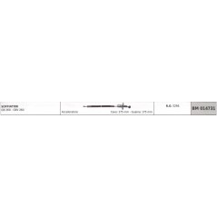 Câble d'accélération GREEN LINE souffleur GB260 - GBV260 câble 275 mm gaine 175 mm | Newgardenstore.eu