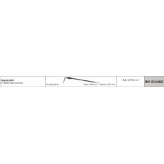 GREEN LINE Gaszug GT600D Heckenschere Kabel 430 mm Ummantelung 307 mm