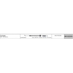 IBEA Rasenmäher-Beschleunigungskabel 420-470 Kabel 1292mm Ummantelung 1135mm Ø  1,6mm