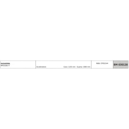 MAORI Rasenmäher-Beschleunigungskabel MP5318S-IT Kabel 1155mm Ummantelung 1065mm | Newgardenstore.eu