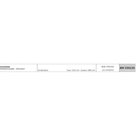 MAORI Rasenmäherkabel MP5318SIT Kabel 1153 mm Ummantelung 1082 mm | Newgardenstore.eu