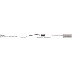 MITSUBISHI cable del acelerador MITSUBISHI desbrozadora T110 T140 cable 200mm vaina 160mm | Newgardenstore.eu