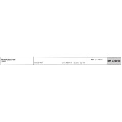 MTD débroussailleuse TB90BC câble d'accélérateur 460mm gaine 412mm