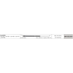 MTD Rasenmäher-Beschleunigerkabel 128-476R - 128-478R Kabel 1630mm Ummantelung 1550mm