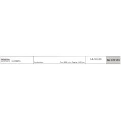 MTD câble d'accélérateur de tondeuse 12A378Q795 - 12A998Q795 câble 1242mm gaine 1165mm