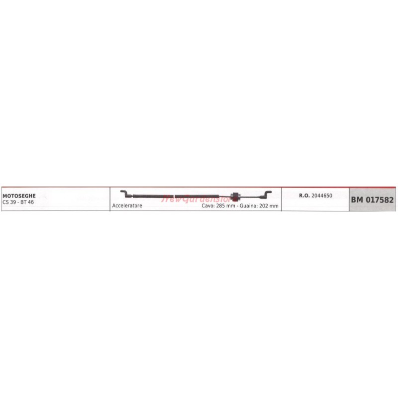 Accelerator cable for ASIA CS 39 BT 46 chainsaw 017582