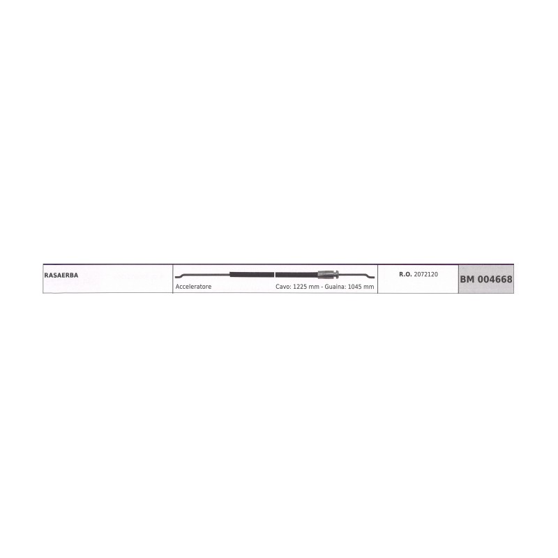 Cavo acceleratore SANDRIGARDEN - SWM rasaerba cavo 1225 mm guaina 1045 mm