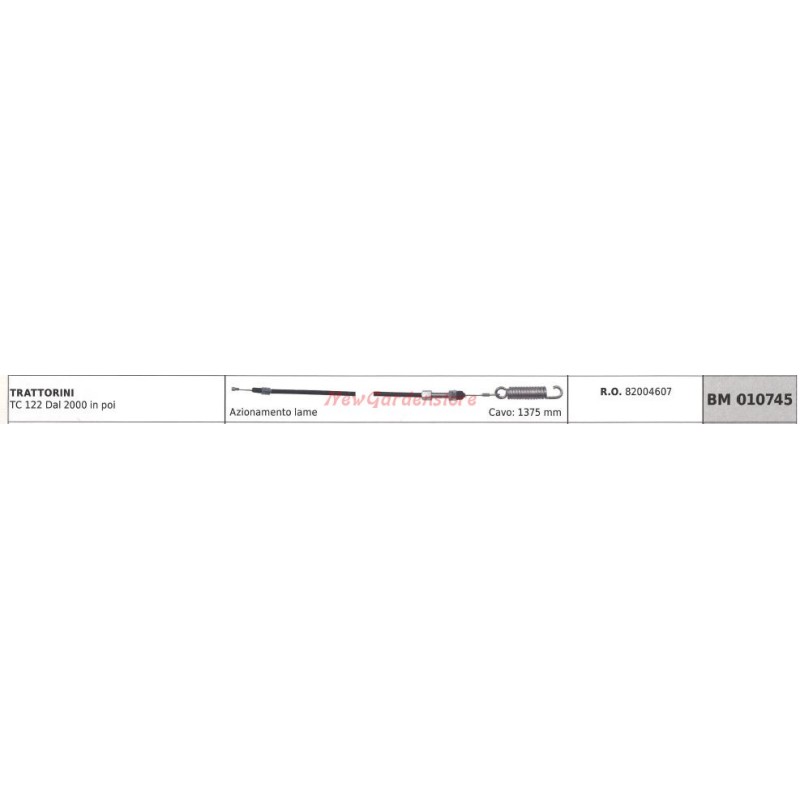 GGP-Messerantriebskabel für Rasentraktor TC 122 ab 2000 010745