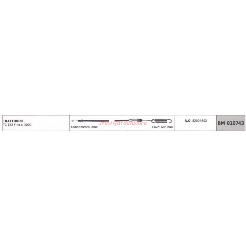 GGP-Messerantriebskabel für Rasentraktor TC 122 bis 2000 010743