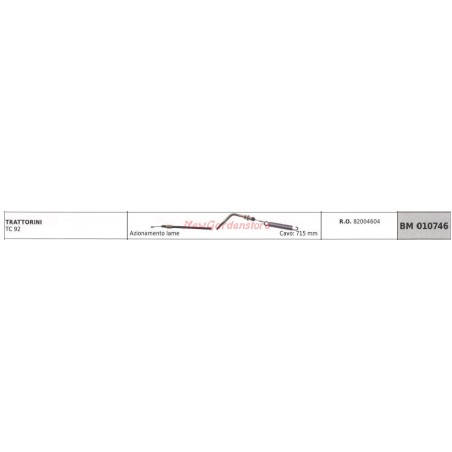 GGP-Messerantriebskabel für Rasentraktor TC 92 bis 2000 010746 | Newgardenstore.eu