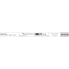 MTD Schneeräumschild-Antriebskabel 524SWE 526SWE Kabel 1222 mm Ummantelung 1137 mm | Newgardenstore.eu