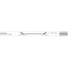 MTD snowplough blade drive cable 930SWE 934SWE 945SWE cable 393 mm | Newgardenstore.eu