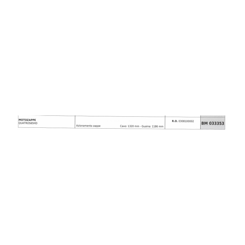 Hackenantriebskabel PUBERT Motorhacke QUATROS65HD Kabel 1320 mm Kabelmantel 1186 mm