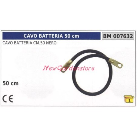 Negative battery cable black 50cm lawn mower mower mower mower mower | Newgardenstore.eu