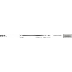 HONDA Rasenmäherkabel HR 194-214-216 Kabel 1169 mm Ummantelung 1076 mm