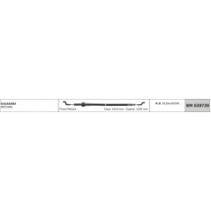 MAORI Rasenmähermotor-Bremskabel MP5318S Kabel 1415 mm Ummantelung 1150 mm