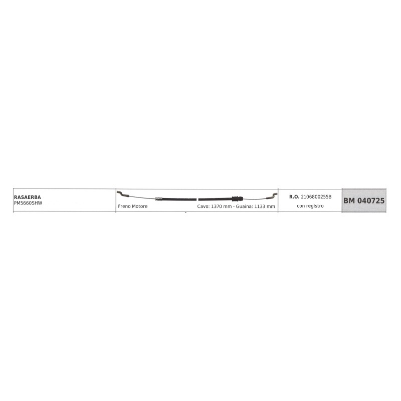 MOWOX câble frein moteur tondeuse PM5660SHW câble 1370mm gaine 1133mm