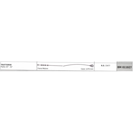 SNAPPER Flachschlepper 33" - 41" Motorbremskabel 1270 mm Kabel 15477 | Newgardenstore.eu