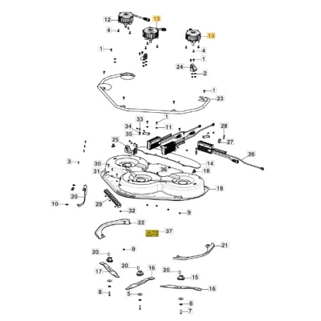 Motor de cuchillas SX para modelos de tractor GYRO900e ORIGINAL STIGA 118563762/0 - 118563762/0 | Newgardenstore.eu