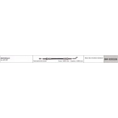 Cable de acoplamiento de la cuchilla segadora GREEN LINE GL870MF cable 1605 mm vaina 1380 mm | Newgardenstore.eu