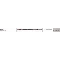 HONDA Kabel für Messerkupplung - MAORI Rasenmäher GXV160 Kabel 1233mm Ummantelung 1140mm